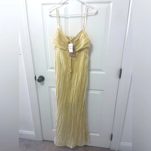 Blu Pepper Stripe Tie Front Empire Waist Maxi Dress - Picture 4 of 12